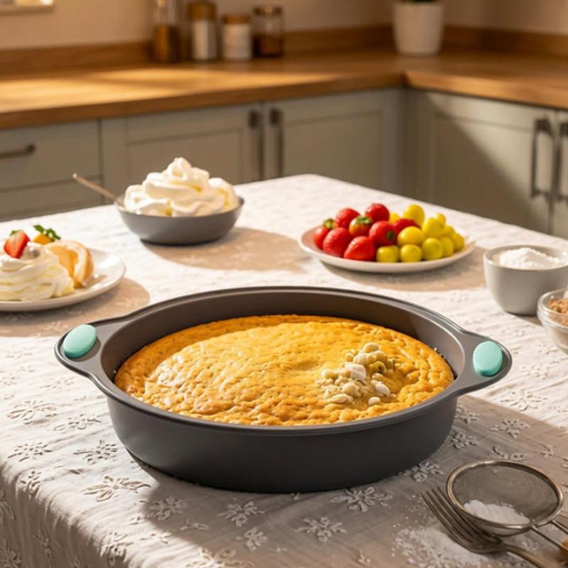 Kitchen Baking Pans For Sale - Bestseller 1/3-teiliges Küchen-Backzubehör-Set: Runde Silikon-Kuchenform, Antihaft-Silikon-Backblech,