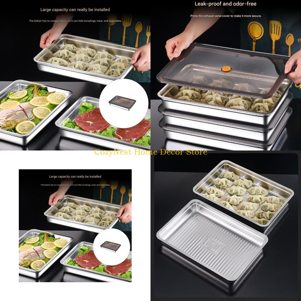 Kitchen Baking Storage Containers - 92MF Mehrzweck-Küchentablett aus Edelstahl zum Aufbewahren,