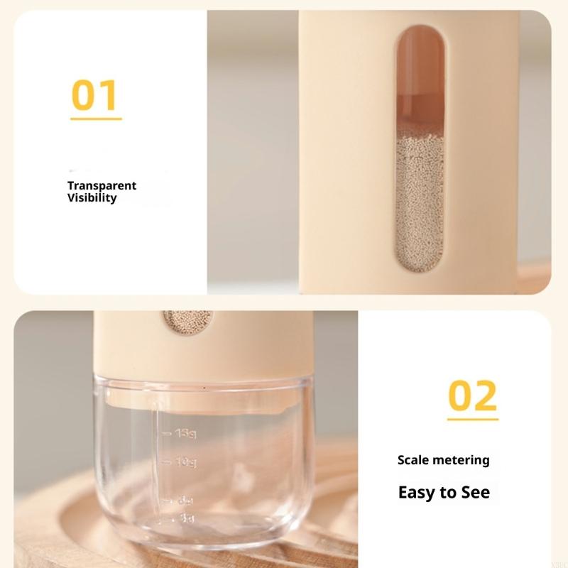 Kitchen Baking Storage Containers - Hygienischer Presstyp Gewürzspender Küchenorganisator Kunststoff-Gewürzglas X3UC