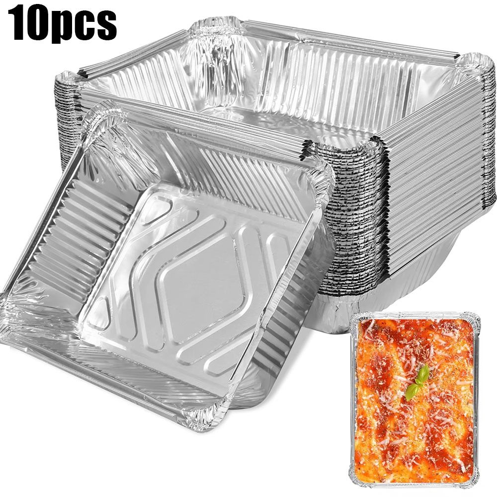 Kitchen Baking Storage Containers - 10PCS Einweg Aluminium Folie Lebensmittel Lagerung