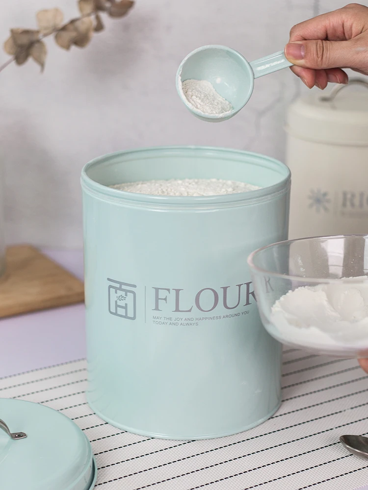 Kitchen Baking Storage Containers - Runder Aufbewahrungsbehälter für Backmehl, Küche, Reis,