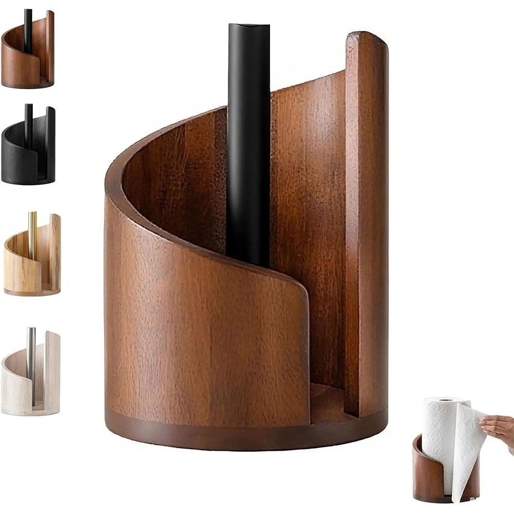 Kitchen Baking Paper Holder - Holz-Küchenrollenhalter Freistehender Arbeitsplatten-Serviettenrollen-Organizer für Esszimmer Dekorativer