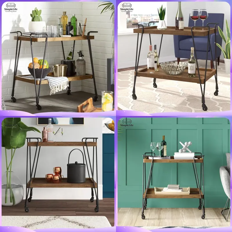 Kitchen Baking Trolley - Küchenwagen mit Rollen, Rollwagen zum Kochen,