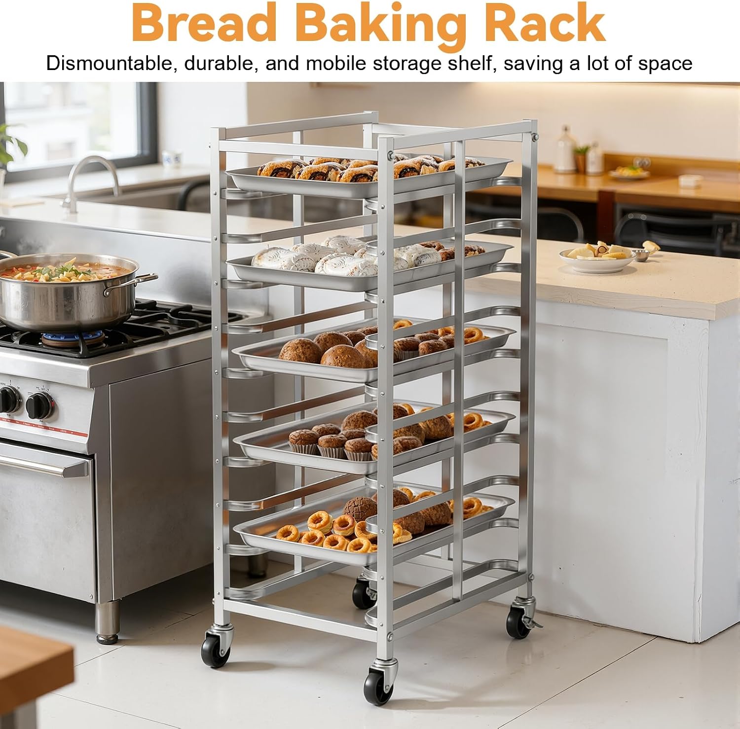 Kommerzieller Edelstahl-Backwa – Kitchen Baking Trolley Bewertung und Preis