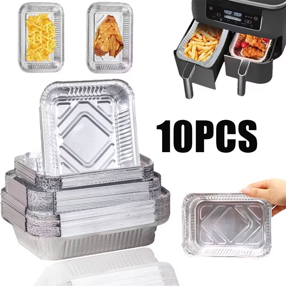 10PCS Einweg Aluminium Folie L – Kitchen Baking Storage Containers Bewertung und Preis