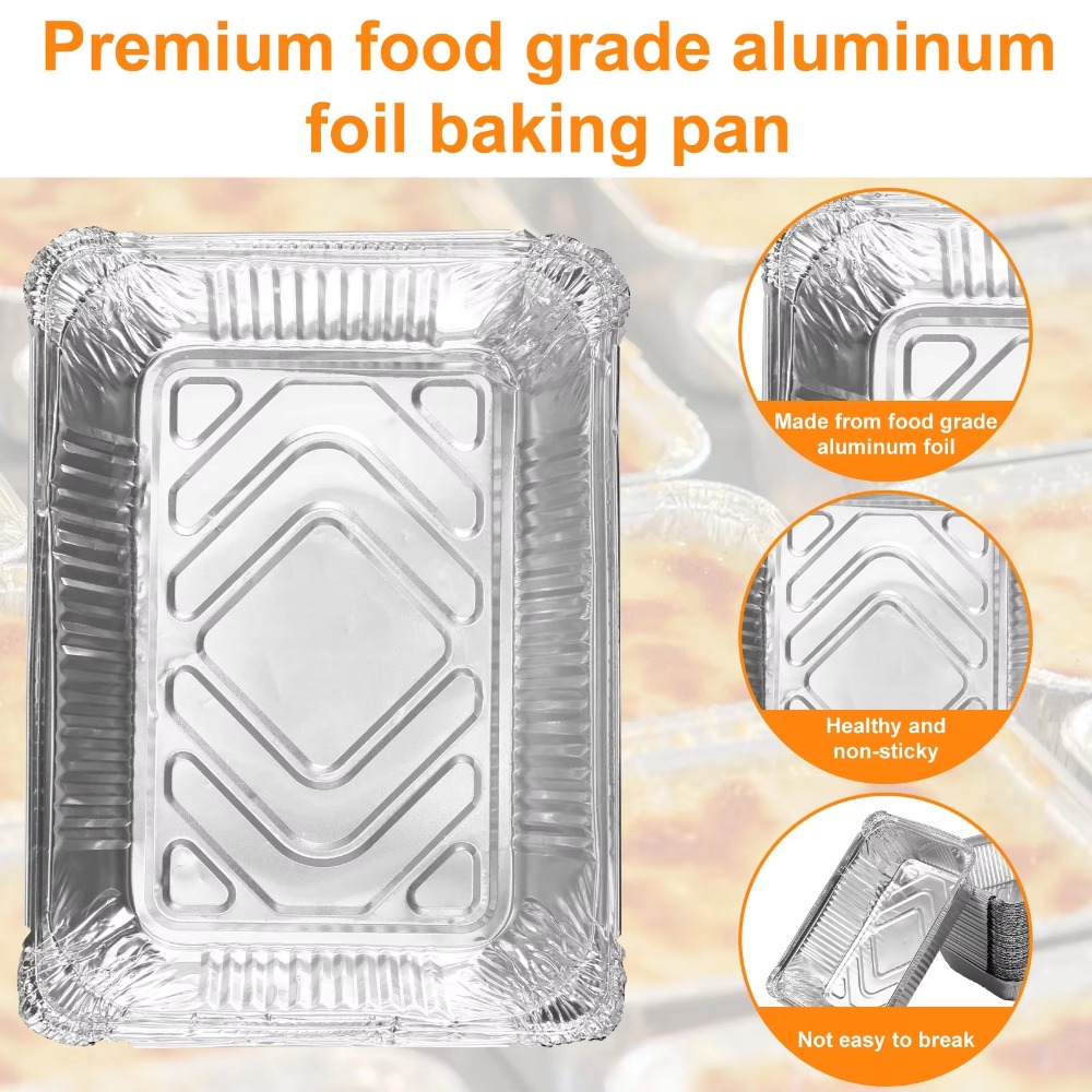 10PCS Einweg Aluminium Folie L – Kitchen Baking Storage Containers Bewertung und Preis