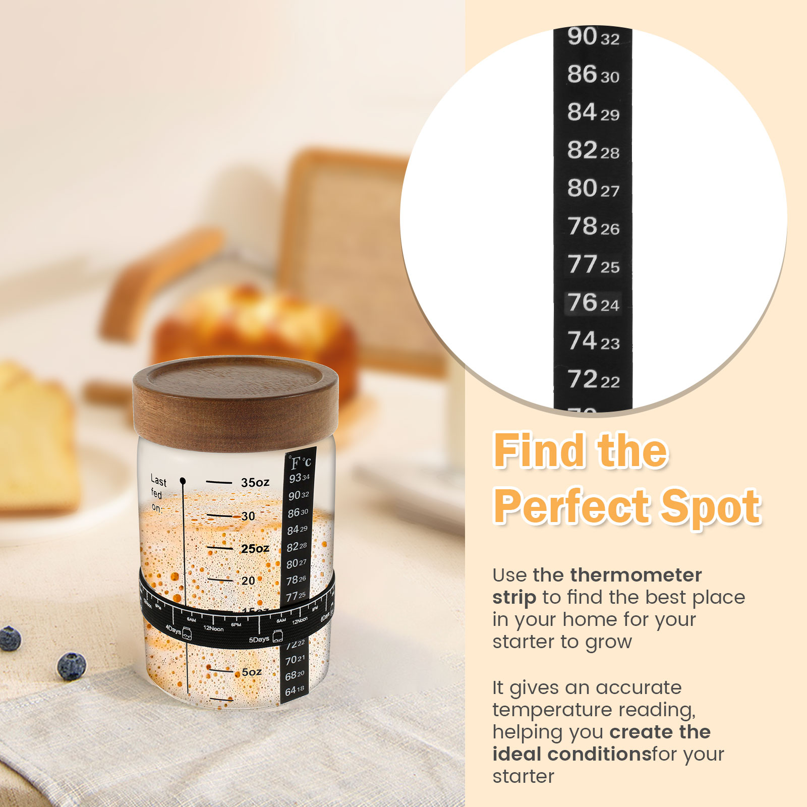Sauerteig-Starterglas-Set, 100 – Kitchen Baking Storage Containers Bewertung und Preis